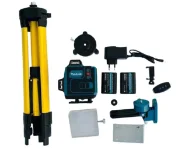 تراز لیزری ماکیتا 4 بعدی 360 درجه و بلوتوث دار همراه با سه پایه بلند مدل Makita-3.7V