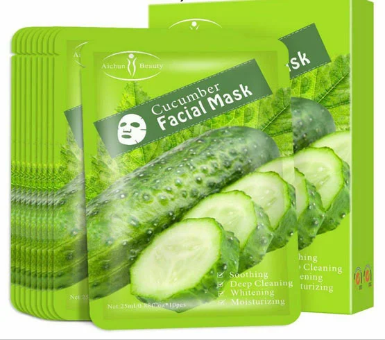 ماسک صورت ورقه ای عصاره خیار آیچون بیوتی اصل ( بسته 10 عددی)
